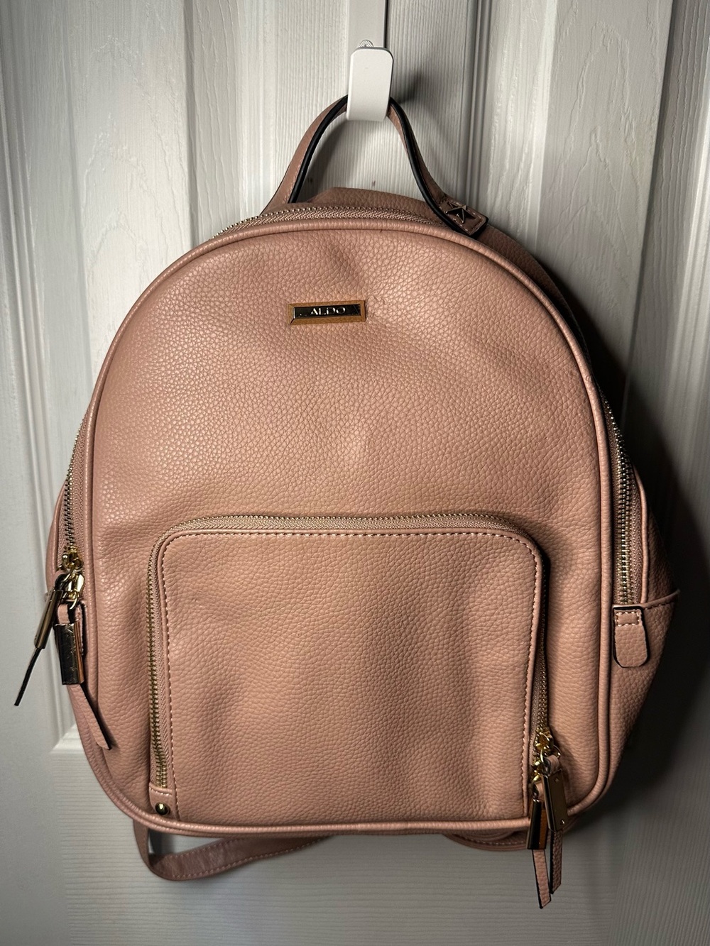 Aldo Dusty Pink Pebbled Leatherette Backpack